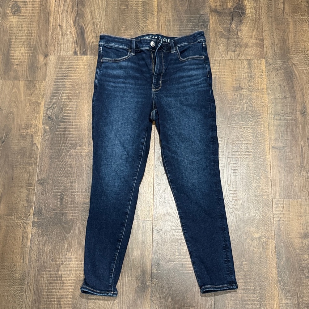 American Eagle Outfitters Dark Blue Super Hi-Rise Jeggings